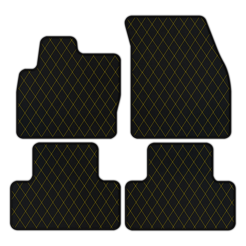Customizable Leather Floor Mats with Single Diamond Pattern for Range Rover Evoque (2015-2019) 5-Doors