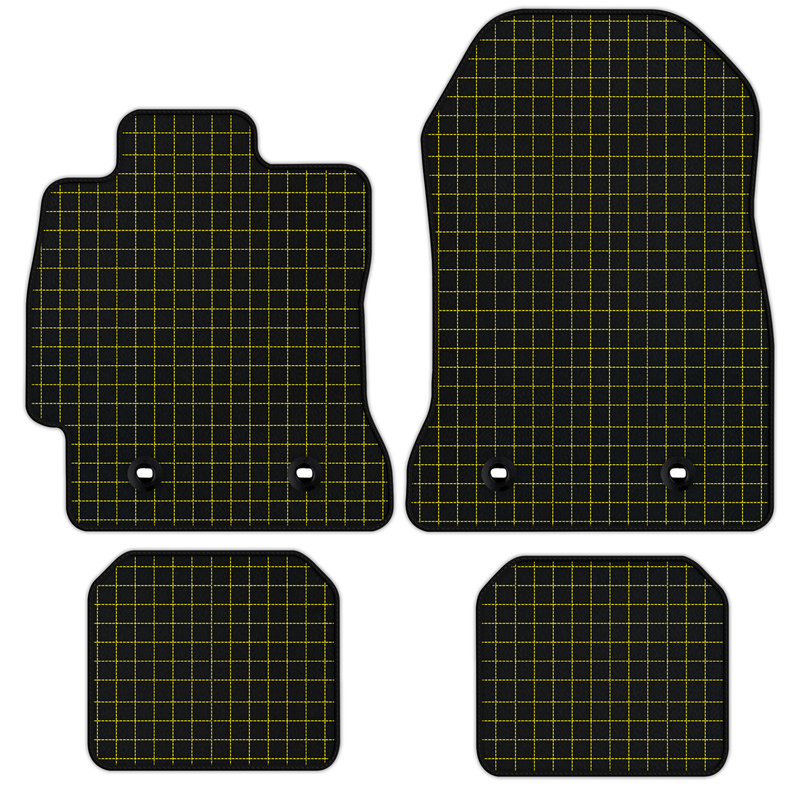 Customizable Leather Floor Mats with Square Pattern for Subaru BRZ (2012-2021)