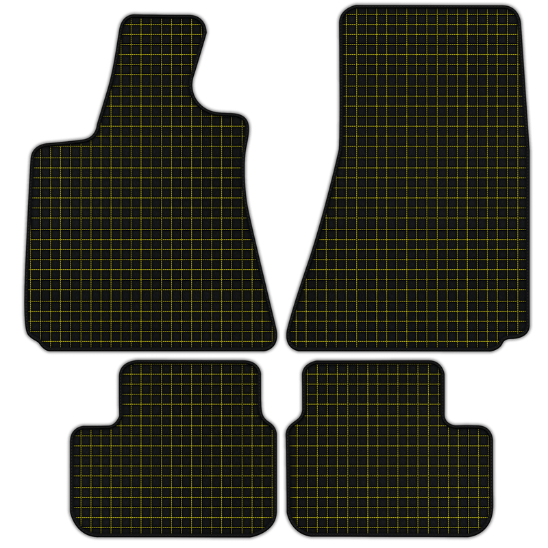 Customizable Leather Floor Mats with Square Pattern for Maserati Ghibli (2013-2022)