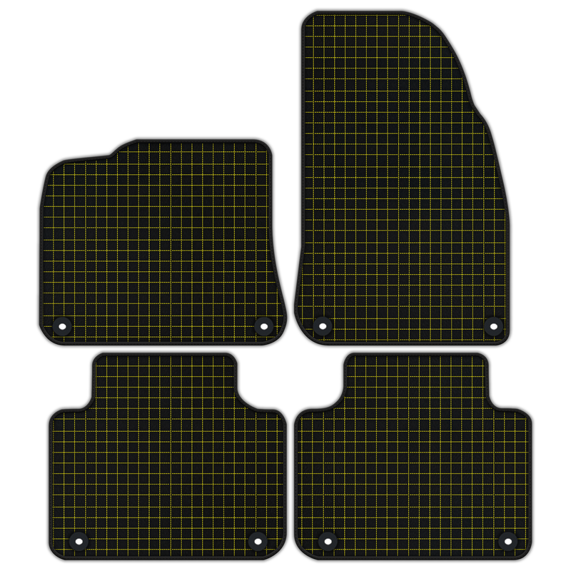 Customizable Leather Floor Mats with Square Pattern for Porsche Cayenne (2018-2023)