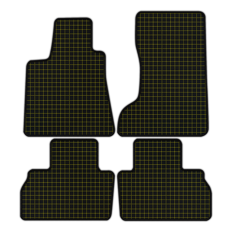 Customizable Leather Floor Mats with Square Pattern for Maserati Levante (2017-2023)