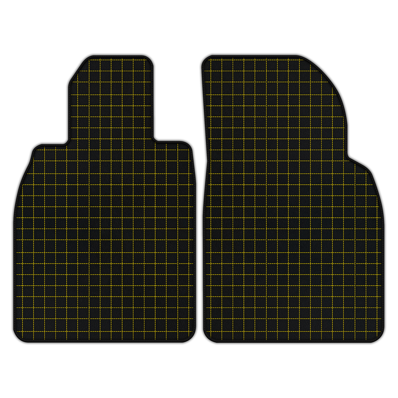 Customizable Leather Floor Mats with Square Pattern for Porsche 981 Cayman (2012–2016)