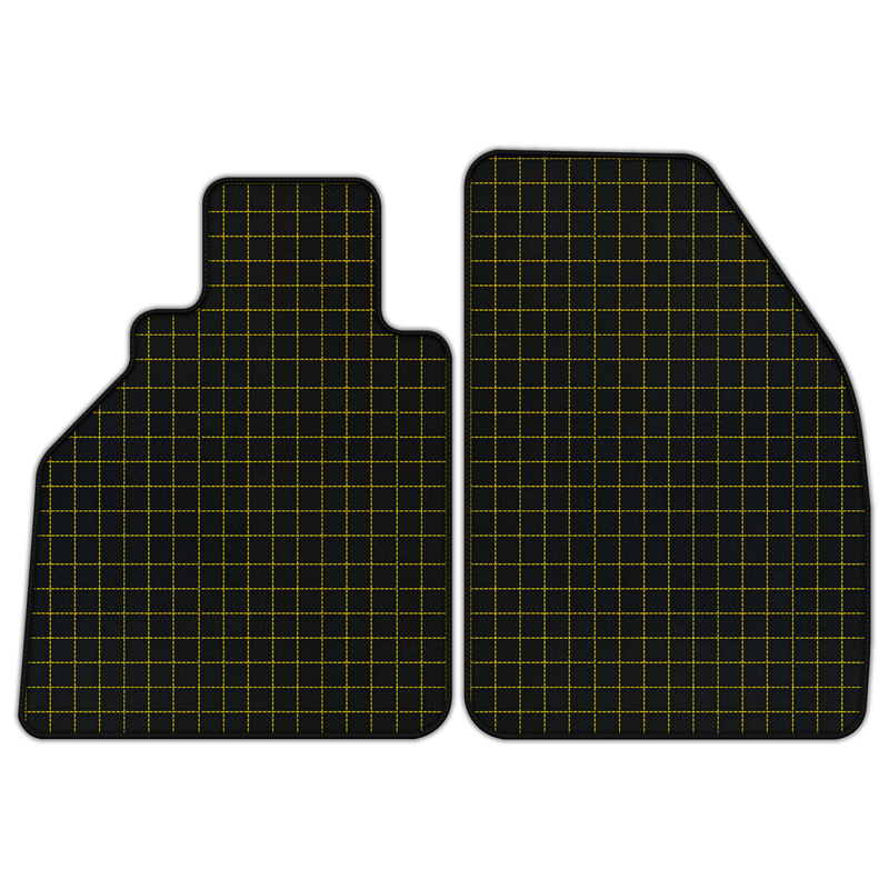 Customizable Leather Floor Mats with Square Pattern for Porsche 986 Boxster (1996-2004)