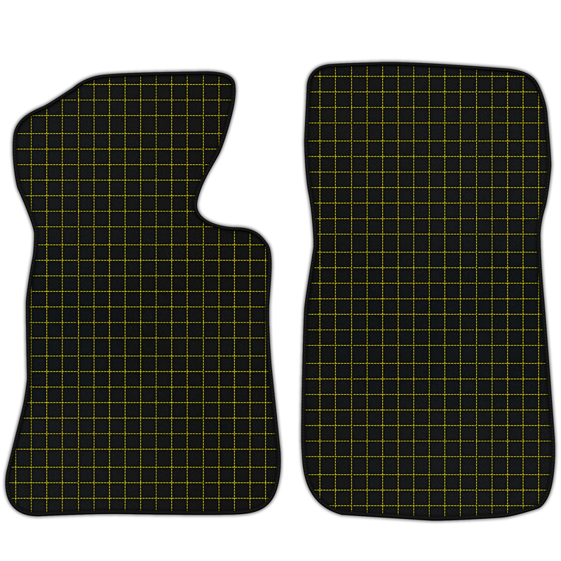 Customizable Leather Floor Mats with Square Pattern for Chevrolet Corvette C2 (1963-1967)