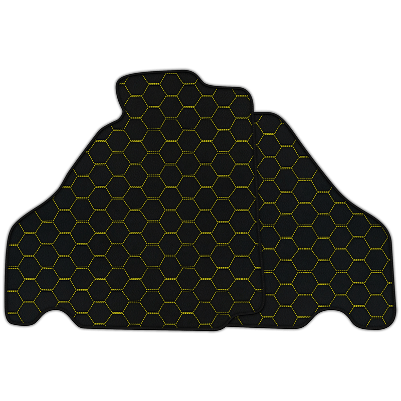 Customizable Leather Floor Mats with Symmetrical Hex Pattern for Ferrari 360 (1999-2005)