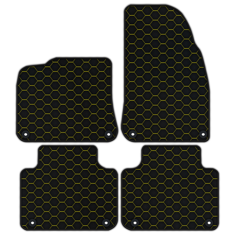Customizable Leather Floor Mats with Symmetrical Hex Pattern for Porsche Cayenne (2018-2023)