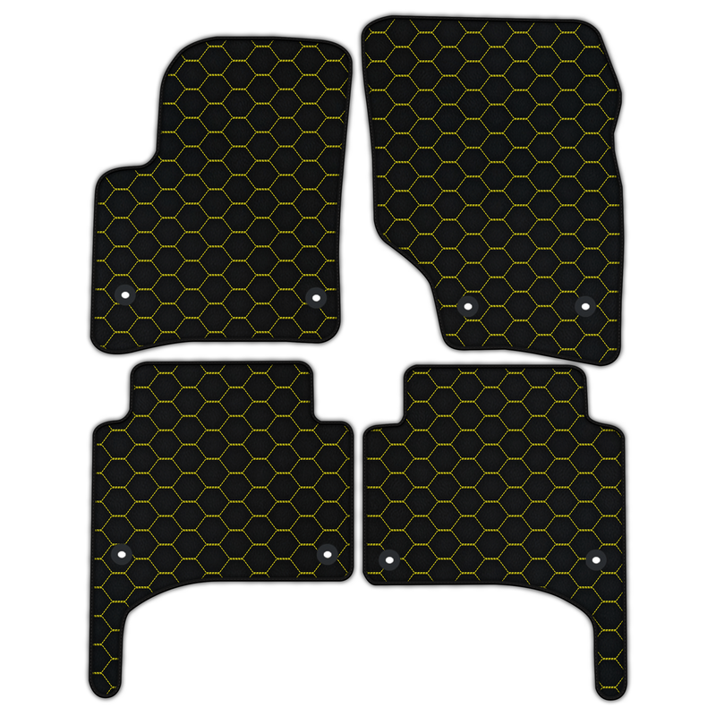 Customizable Leather Floor Mats with Symmetrical Hex Pattern for Porsche Porsche Cayenne (2003-2010)