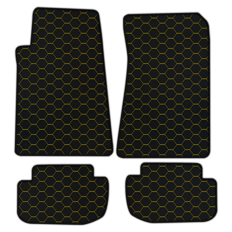 Customizable Leather Floor Mats with Symmetrical Hex Pattern for Aston Martin DBS (2007-2012) Coupe
