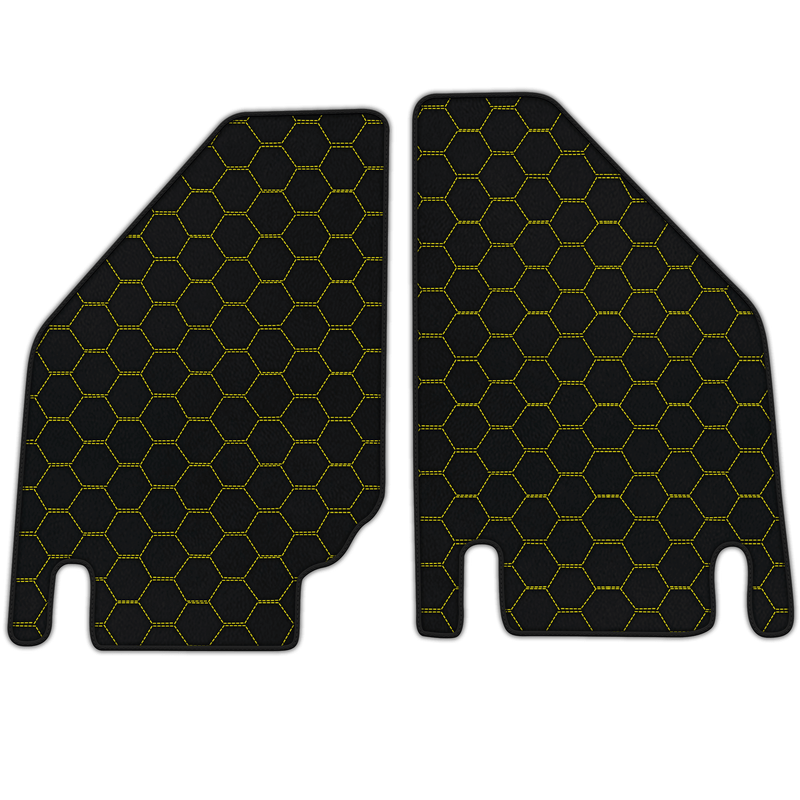 Customizable Leather Floor Mats with Symmetrical Hex Pattern for Lamborghini Countach (1974–1990)