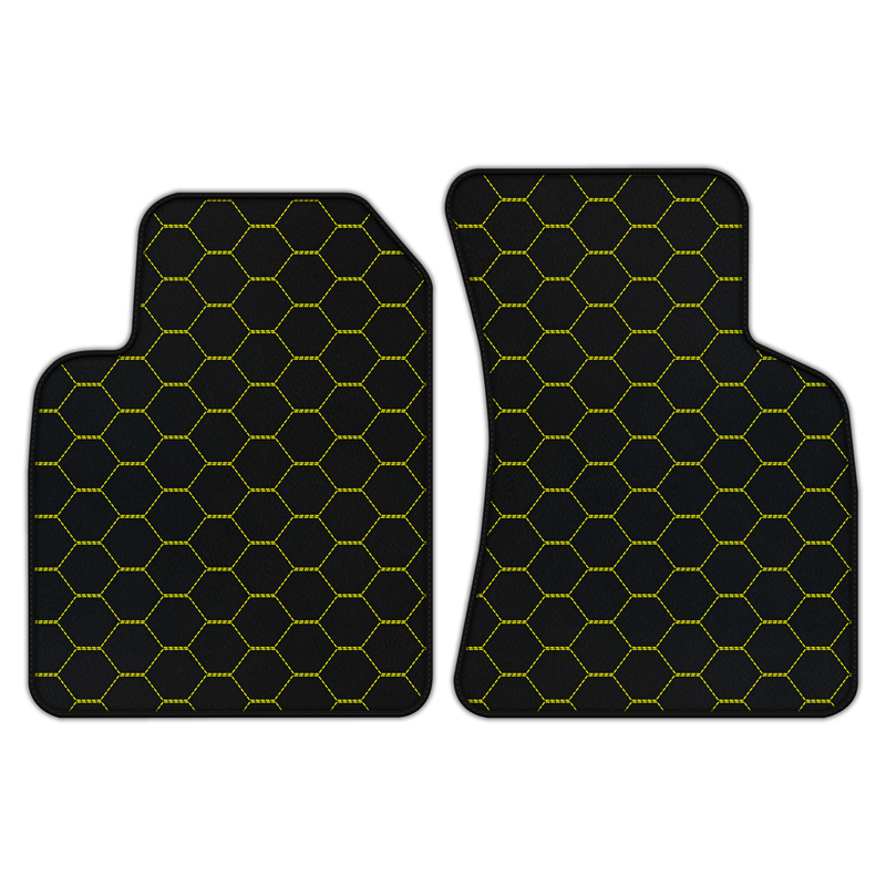 Customizable Leather Floor Mats with Symmetrical Hex Pattern for Audi TT MK1 Coupe (1998-2006)