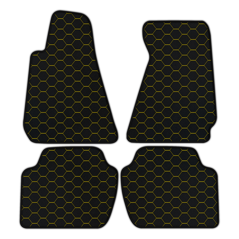 Customizable Leather Floor Mats with Symmetrical Hex Pattern for Aston Martin Rapide E (2020) Electric Sedan