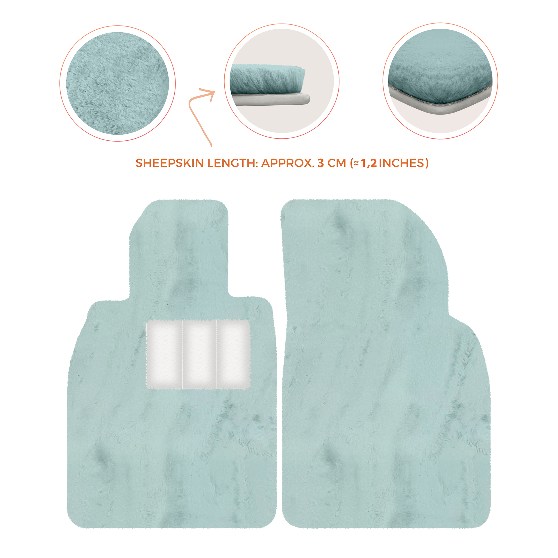 Deluxe Luxury Sheepskin Floor Mats for Porsche 911 SC (1978-1984)