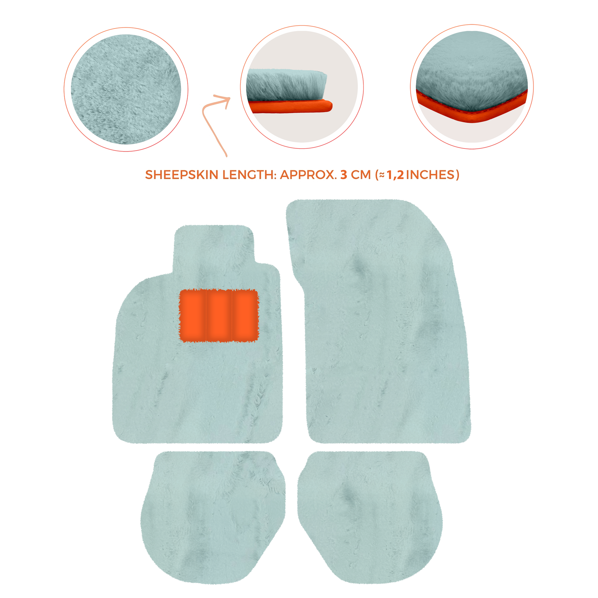 Customizable Leather Floor Mats with Divario Pattern for Porsche 911 - 993 (1994-1998) - AutoWin