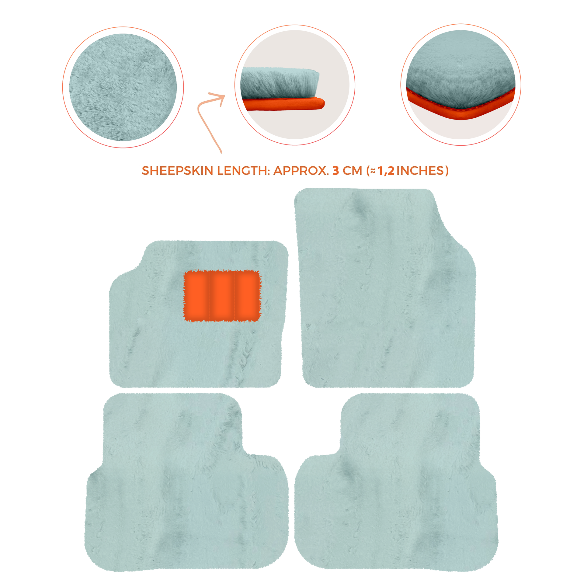 Luxury Sheepskin Floor Mats for Aston Martin V8 Coupe (1996-2000)