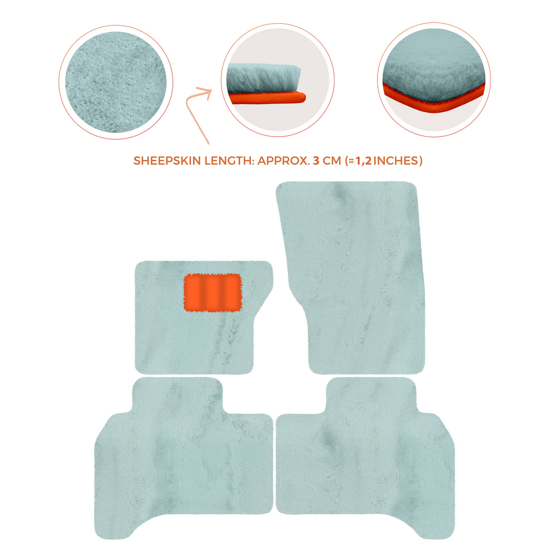 Premium Sheepskin Floor Mats for Range Rover Vehicles (2012-2022)