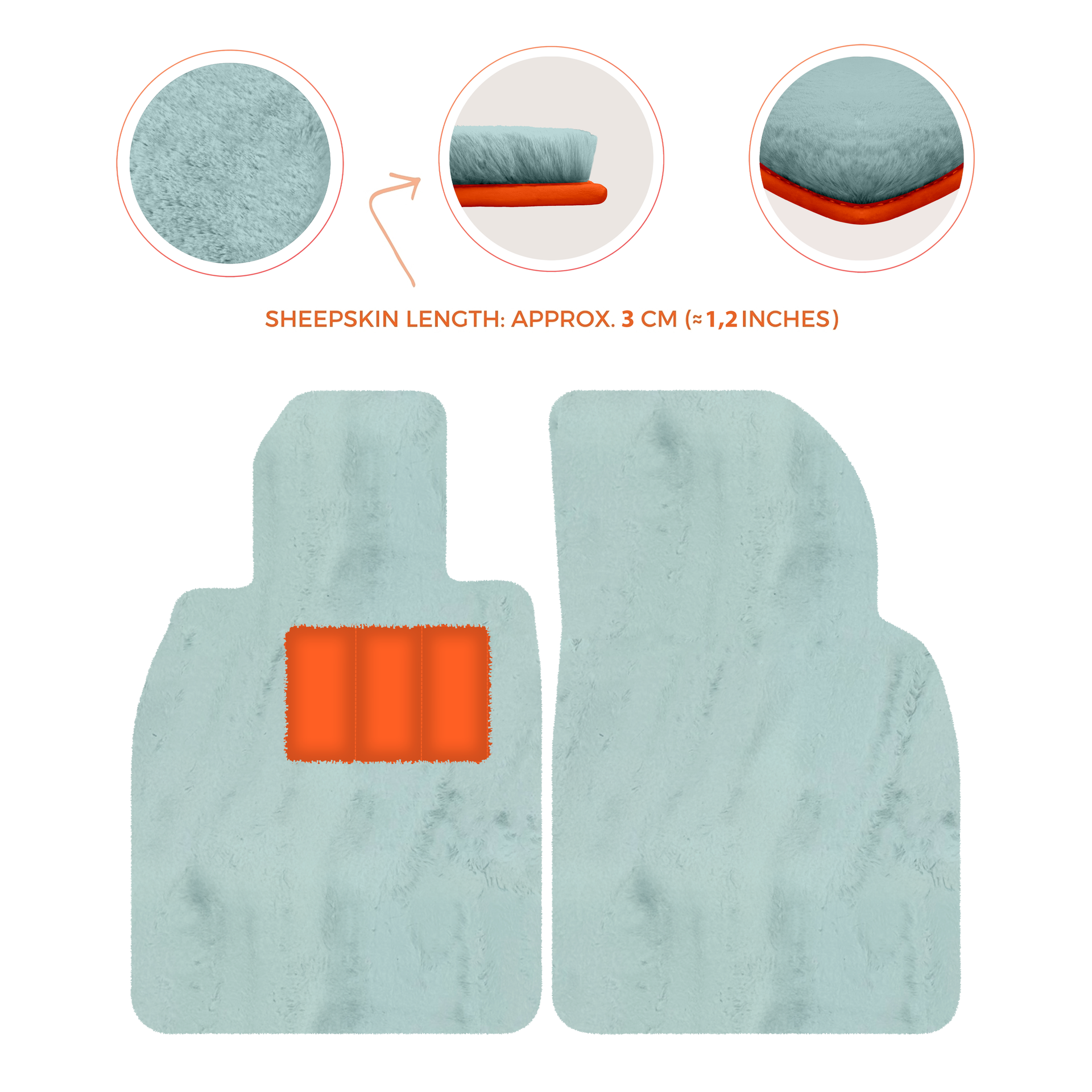 Deluxe Luxury Sheepskin Floor Mats for Porsche 911 SC (1978-1984)