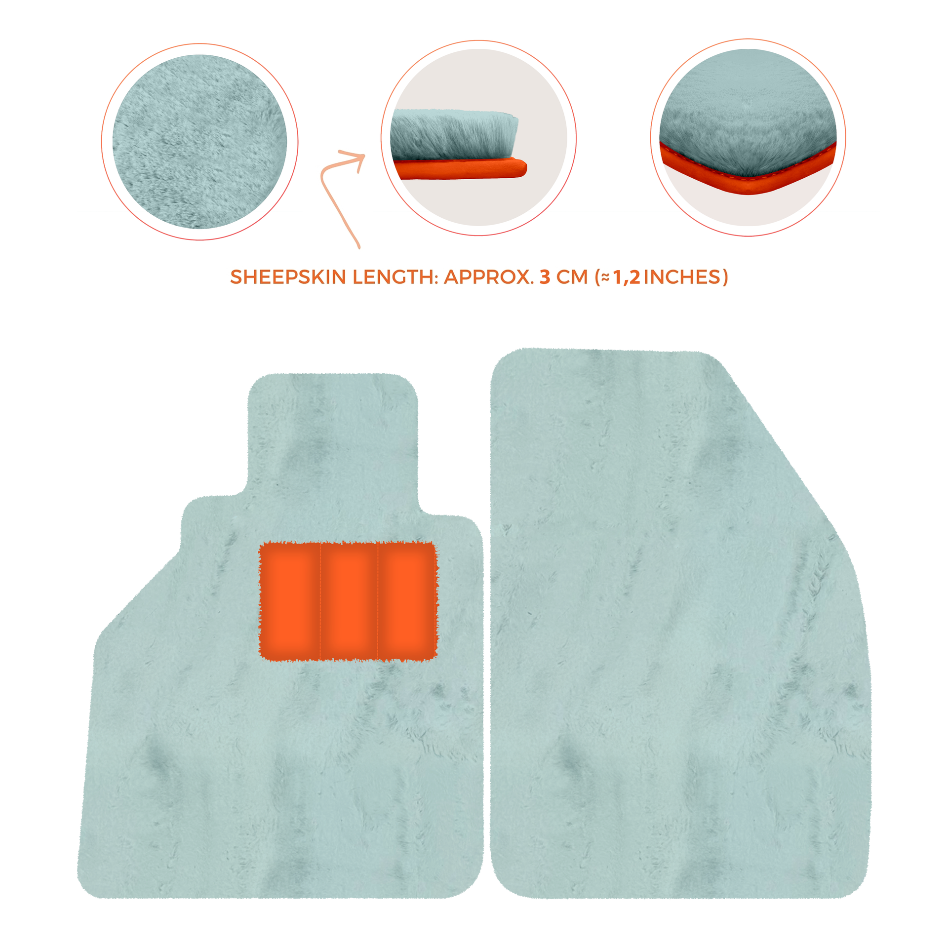 Dunkelblaue Fußmatten für Porsche 986 Boxster (1996-2004) mit Leder - AutoWin