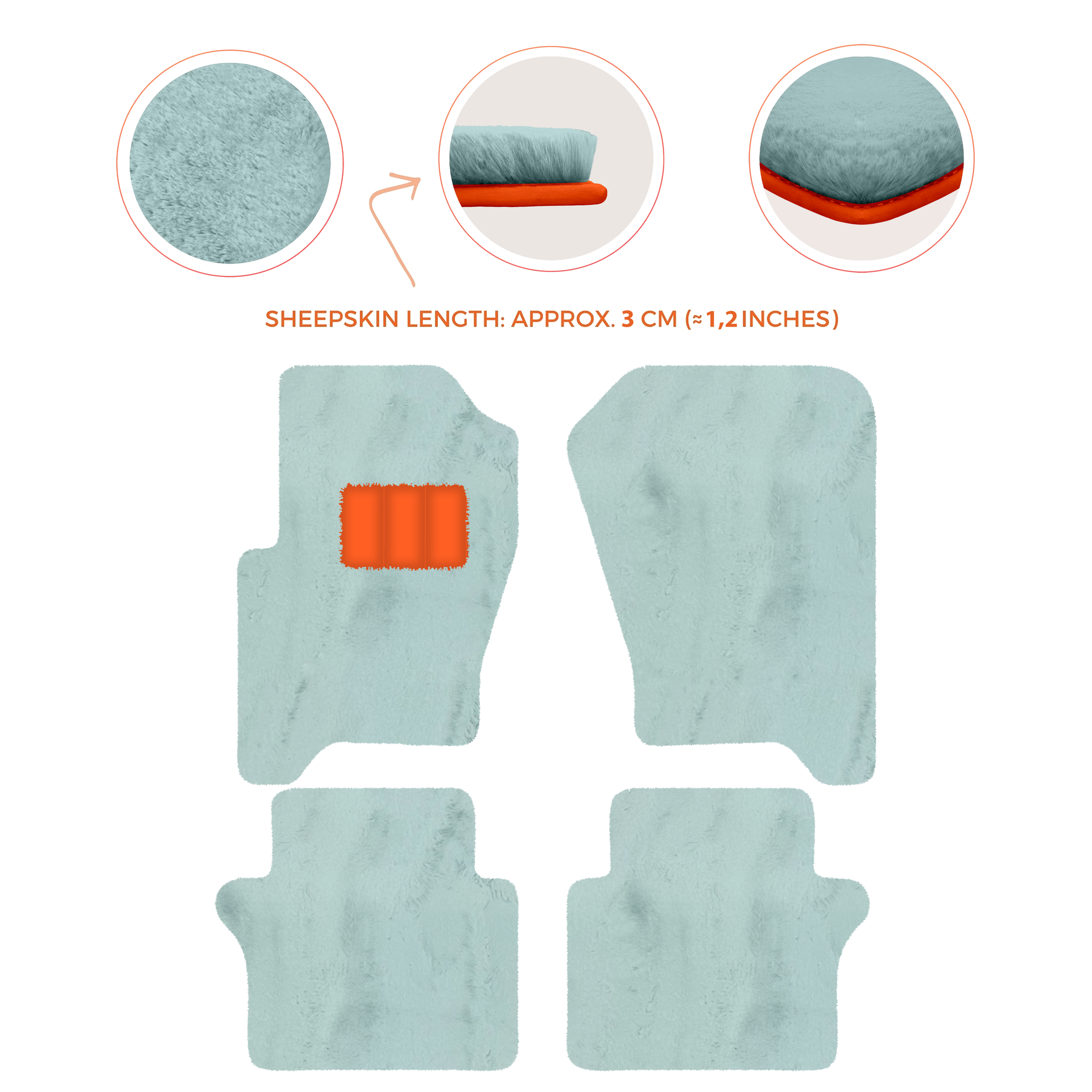 Luxury Sheepskin Floor Mats for Your Range Rover Sport 2005-2010