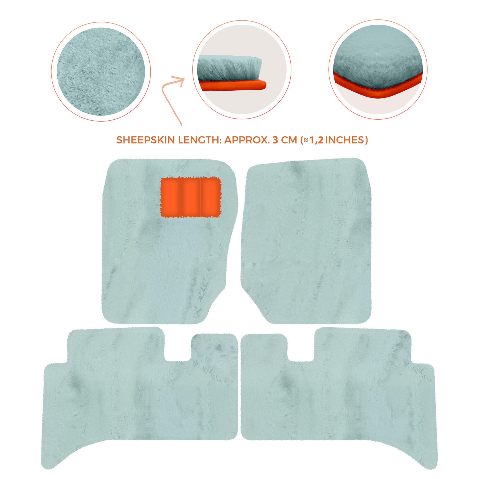 Premium Sheepskin Floor Mats for Range Rover Sport L460 (2022-2024)