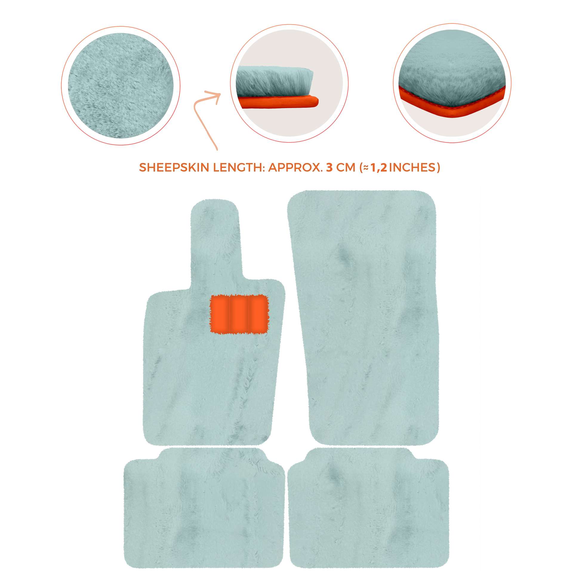 Luxury Sheepskin Floor Mats for Porsche Panamera (2017-2023)