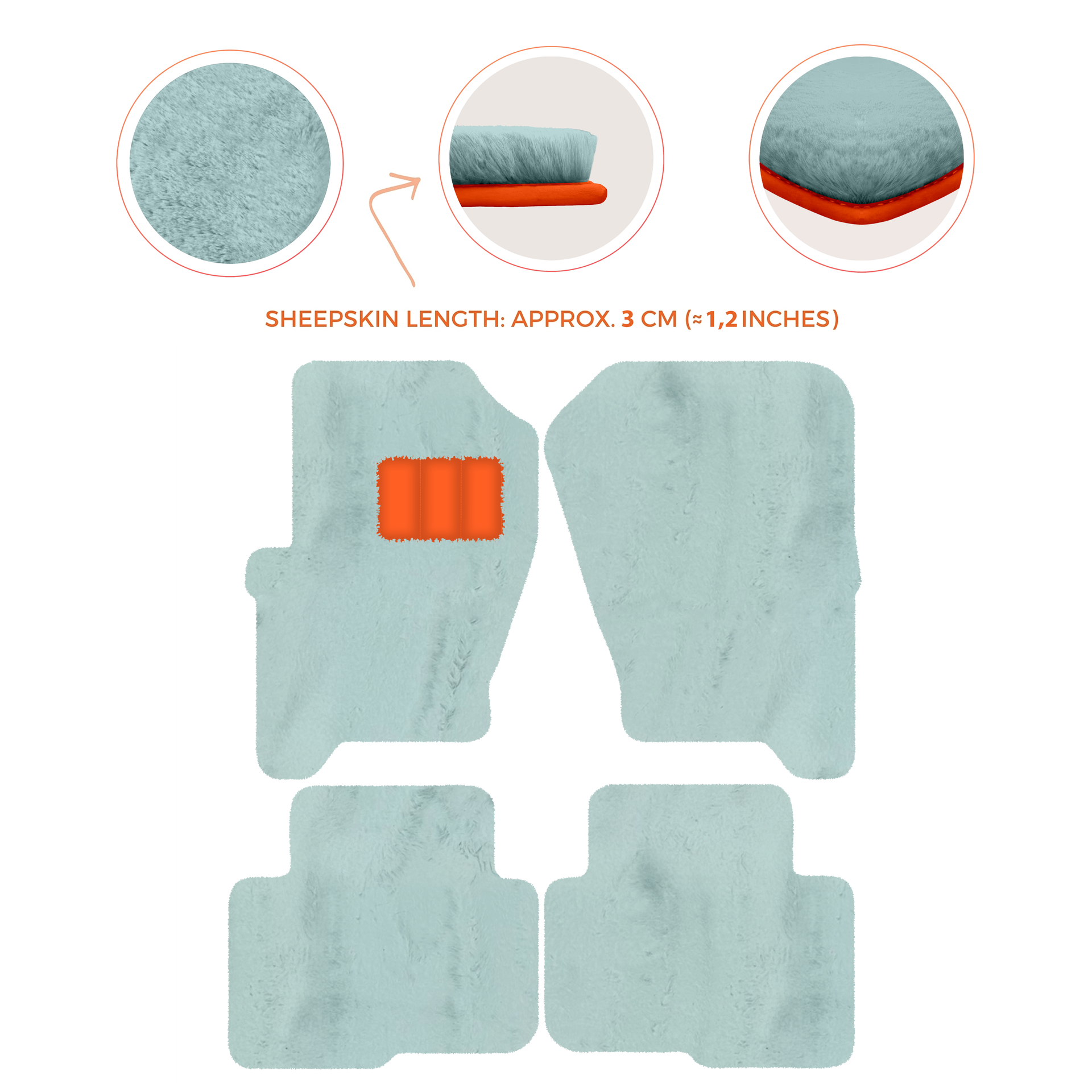 Premium Sheepskin Floor Mats for Land Rover Freelander (2007-2012)