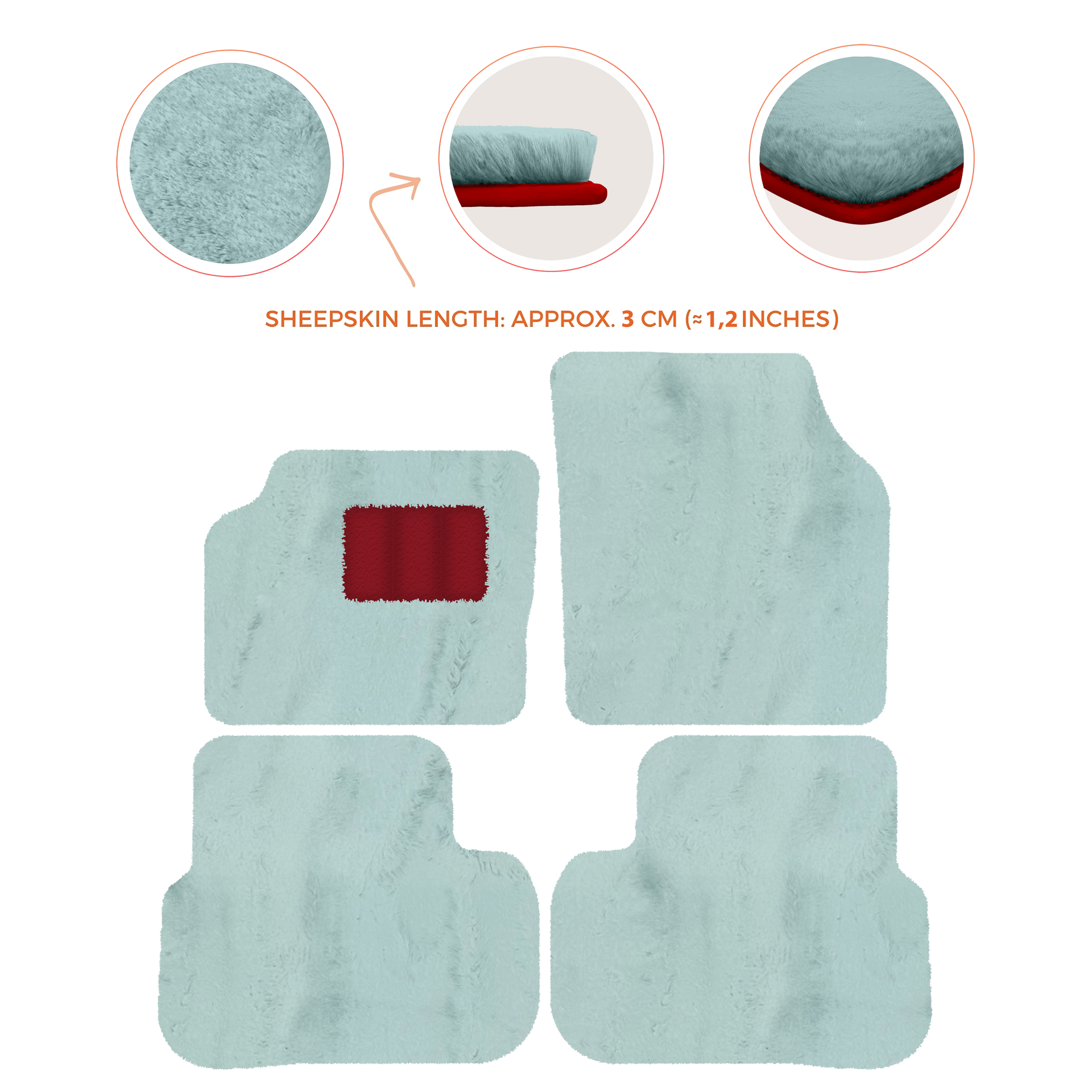 Luxury Sheepskin Floor Mats for Aston Martin V8 Coupe (1996-2000)