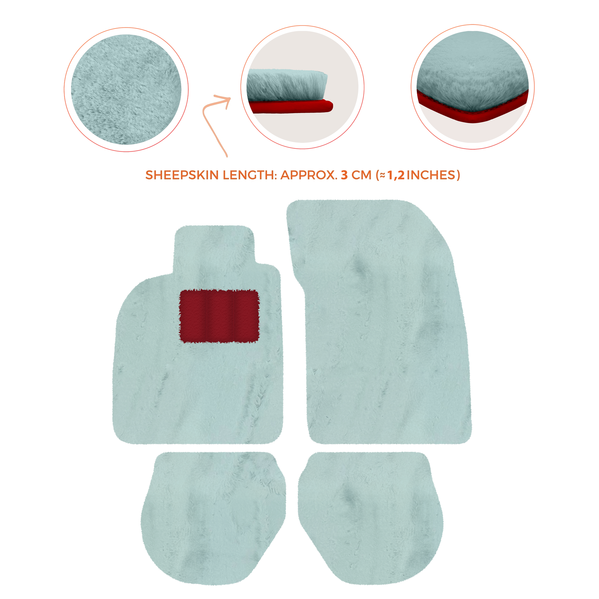 Customizable Leather Floor Mats with Divario Pattern for Porsche 911 - 993 (1994-1998) - AutoWin