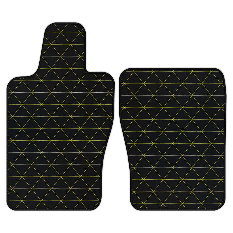 Customizable Leather Floor Mats with Triangle Pattern for Aston Martin DB12 (2023-2026) Coupe