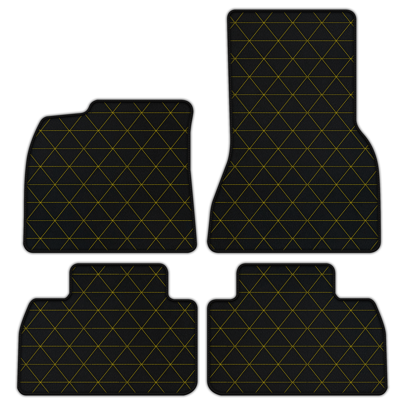 Customizable Leather Floor Mats with Triangle Pattern for Porsche Macan EV (2024-2026) Electric SUV