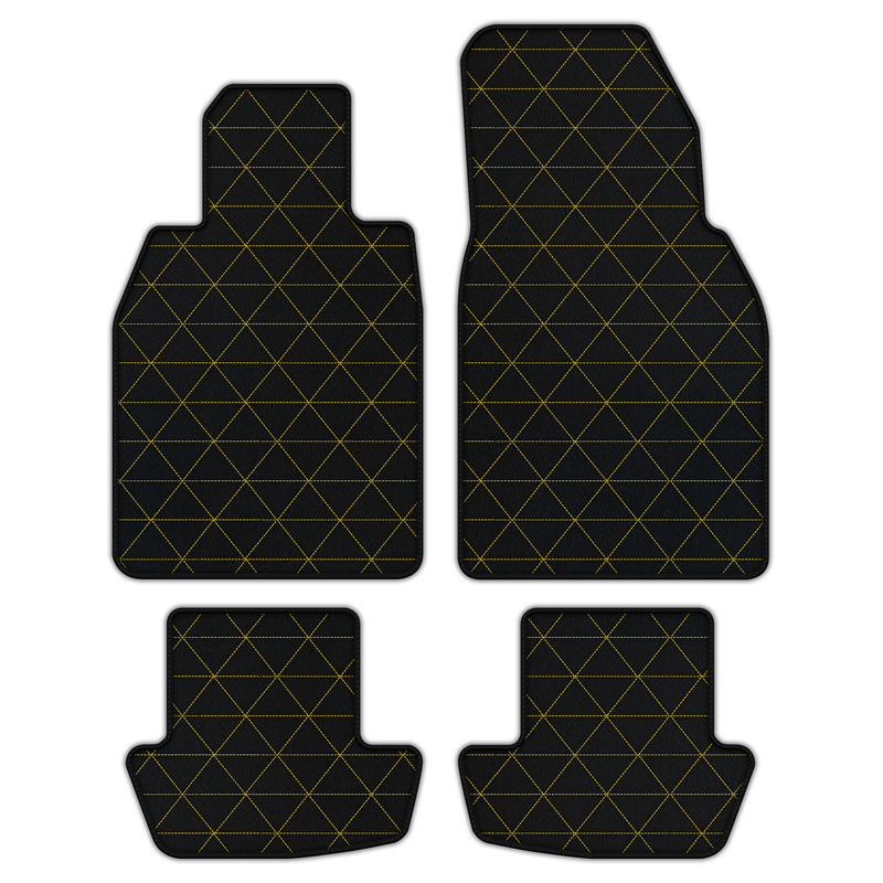 Customizable Leather Floor Mats with Triangle Pattern for Porsche 911 - 992 (2019-2026)