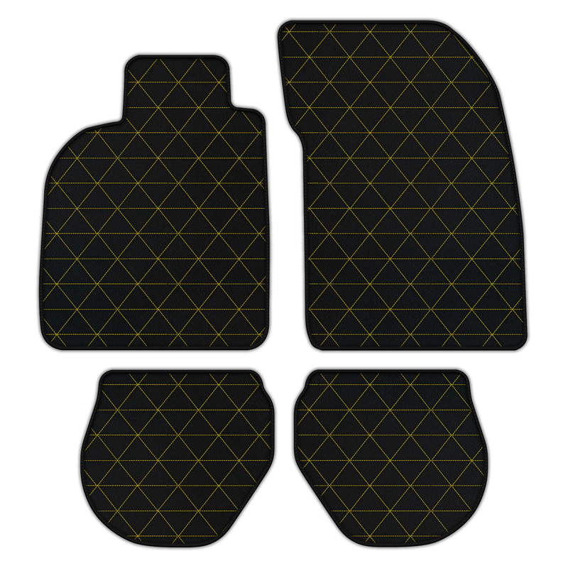 Customizable Leather Floor Mats with Triangle Pattern for Porsche 911 - 993 (1994-1998)