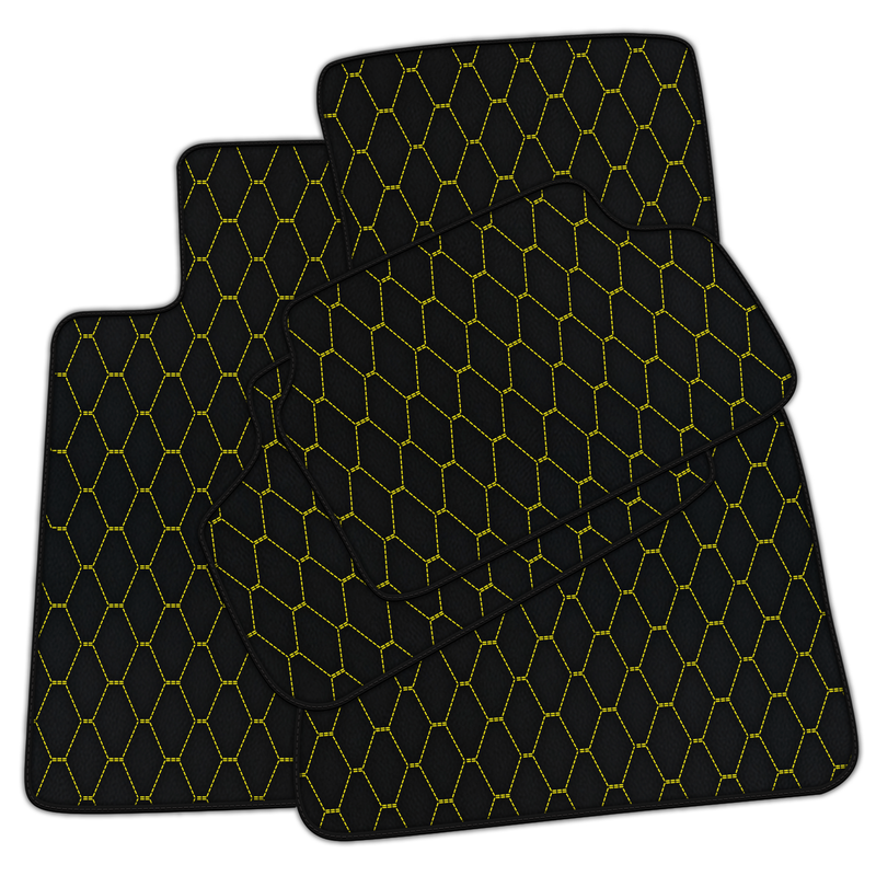 Customizable Leather Floor Mats with Vertical Hex Pattern for BMW F06 4-door Gran Coupe (2012-2019)