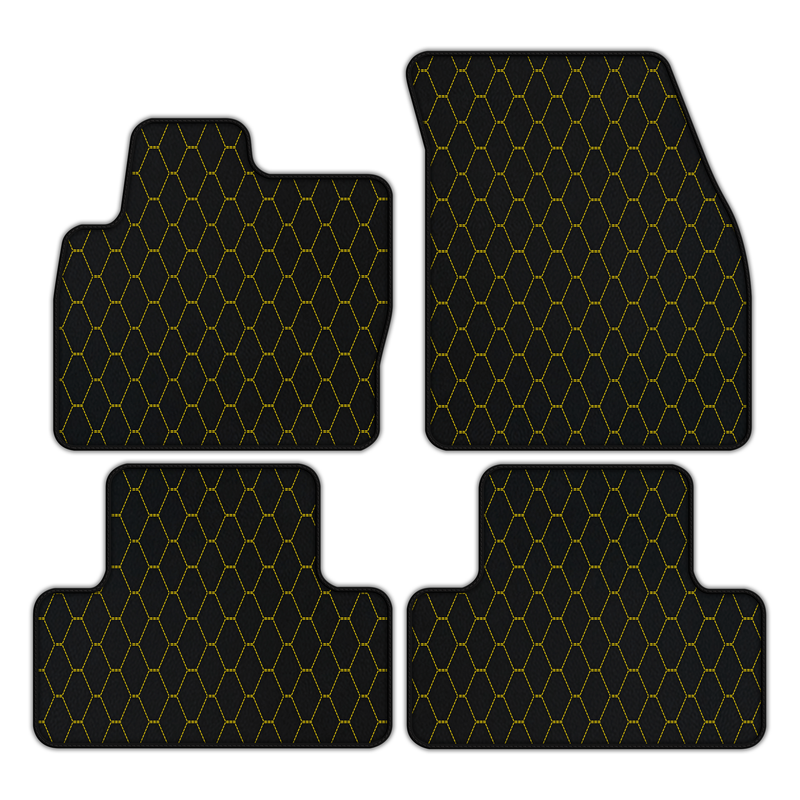 Customizable Leather Floor Mats with Vertical Hex Pattern for Range Rover Evoque (2015-2019) 5-Doors
