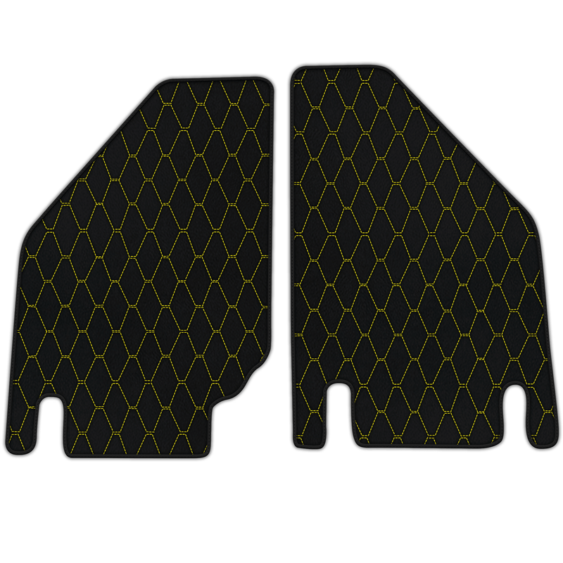 Customizable Leather Floor Mats with Vertical Hex Pattern for Lamborghini Countach (1974–1990)