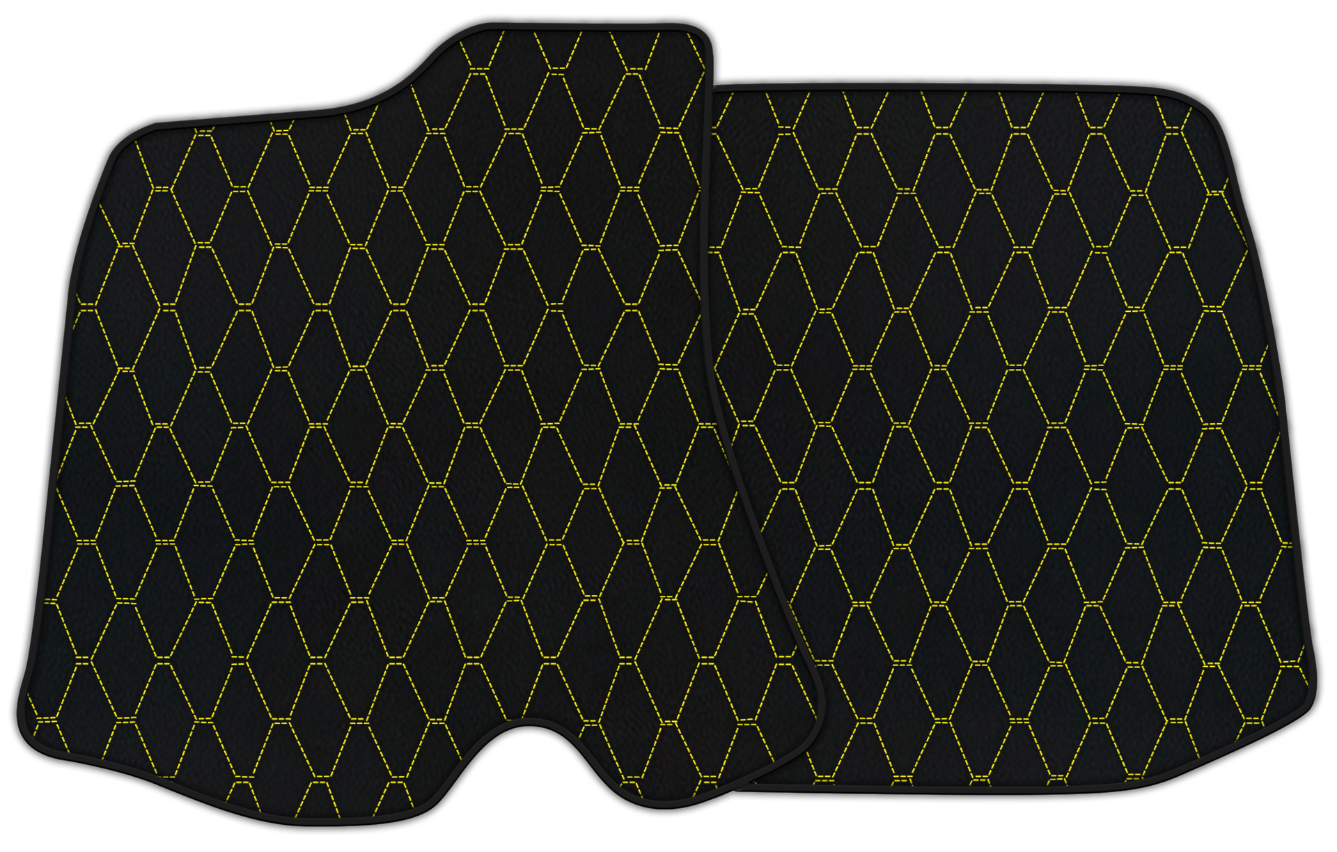Customizable Leather Floor Mats with Vertical Hex Pattern for Ferrari Roma (2021–2024)