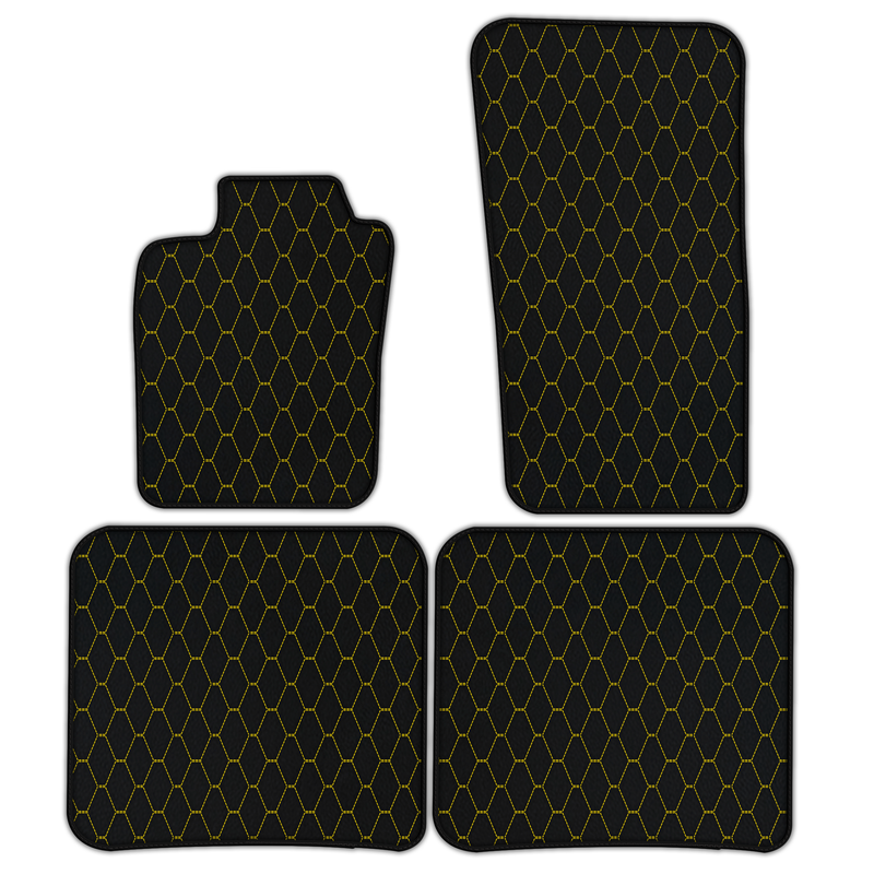 Customizable Leather Floor Mats with Vertical Hex Pattern for Bentley Flying Spur (2019-2023)