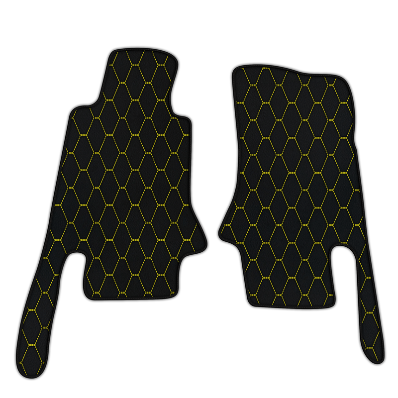 Customizable Leather Floor Mats with Vertical Hex Pattern for Chevrolet Corvette C5 (1997-2004)