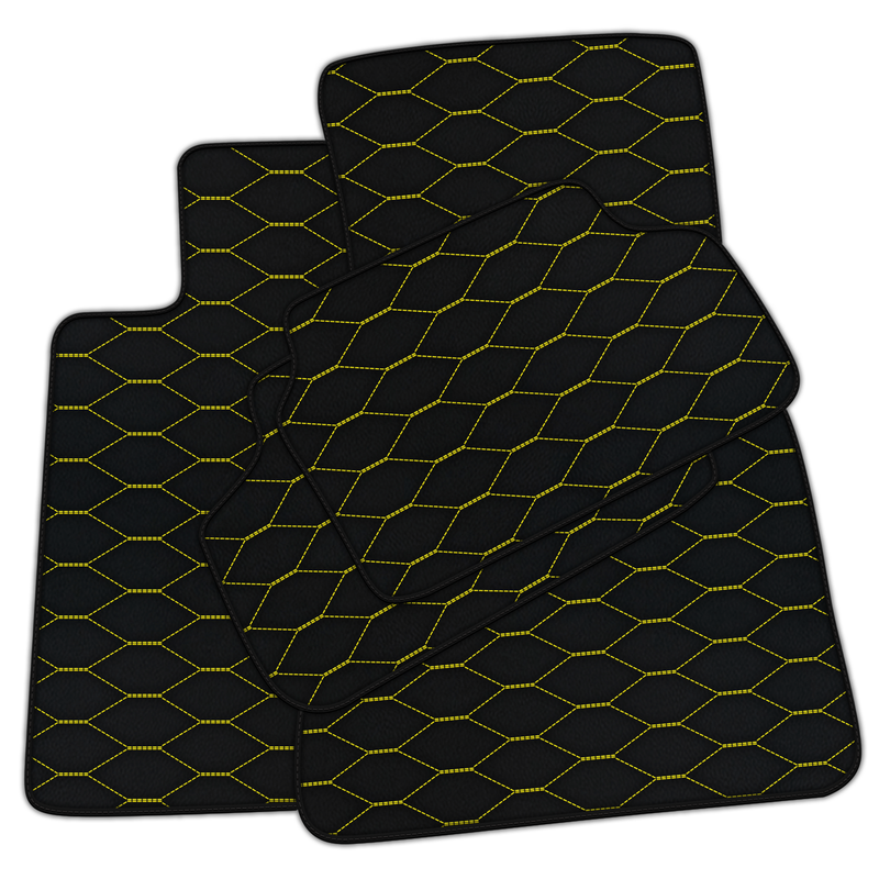 Customizable Leather Floor Mats with Viper Hex Pattern for BMW X6M F86 SUV (2015-2019)
