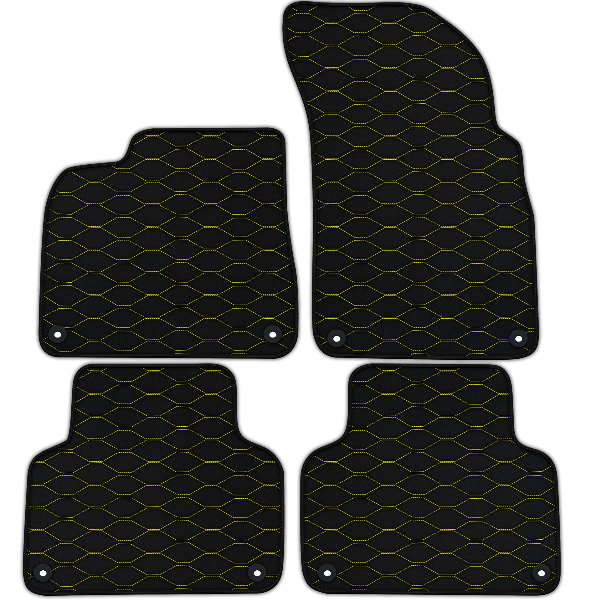 Customizable Leather Floor Mats with Viper Hex Pattern for Audi Q7 4M (2019-2023)