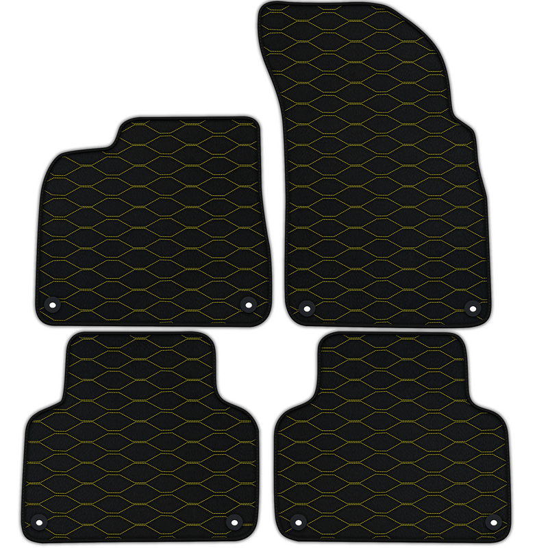 Customizable Leather Floor Mats with Viper Hex Pattern for Audi Q7 4L (2006-2015)
