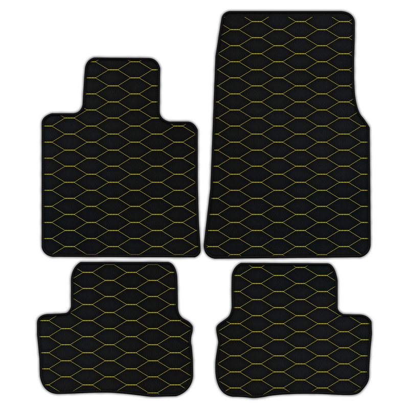 Customizable Leather Floor Mats with Viper Hex Pattern for Rolls Royce Spectre (2023-2024)
