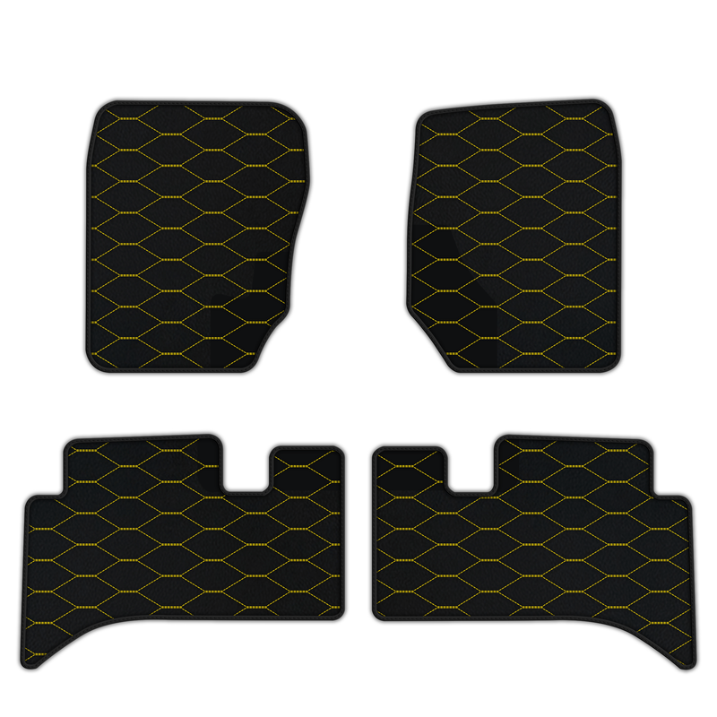 Customizable Leather Floor Mats with Viper Hex Pattern for Range Rover (1994-2002)