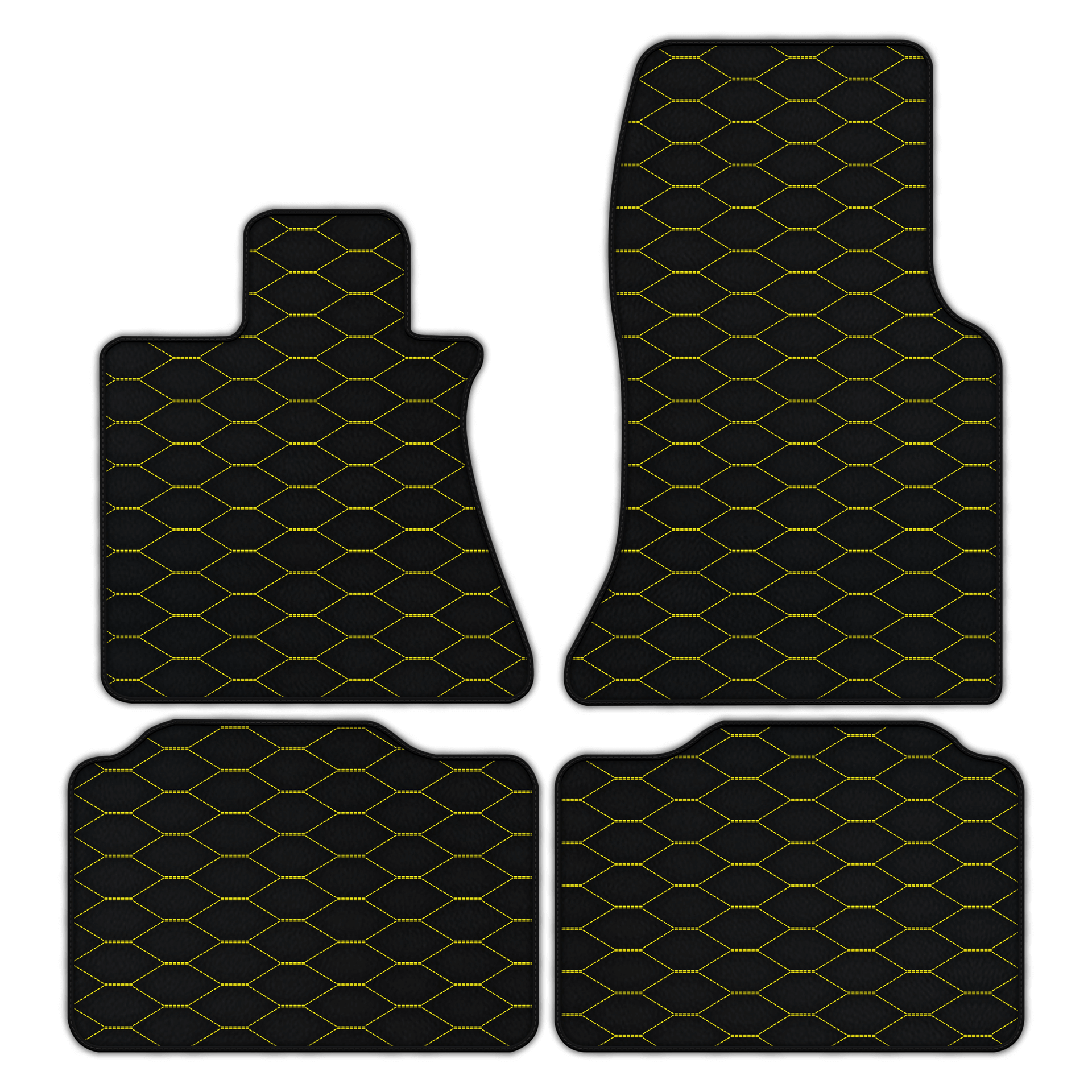 Customizable Leather Floor Mats with Viper Hex Pattern for Rolls Royce Phantom VIII (2017-2024)