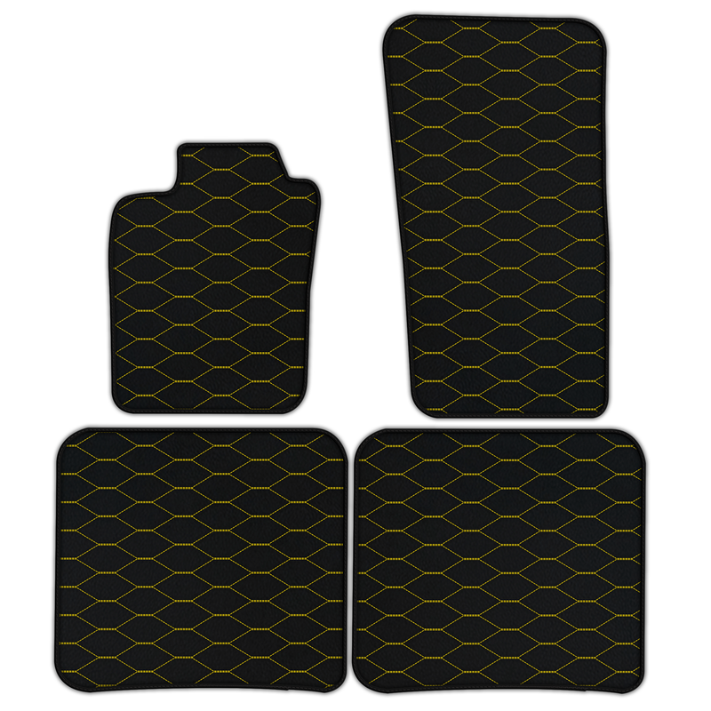 Customizable Leather Floor Mats with Viper Hex Pattern for Bentley Flying Spur (2019-2023)