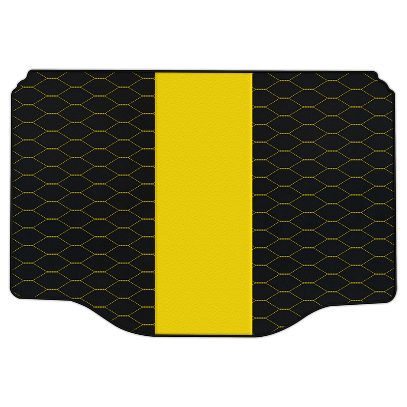 シボレー・トラックス(2013-2023年式)用、バイパーヘキスパターンのカスタマイズ可能なレザー製トランクフロアマット