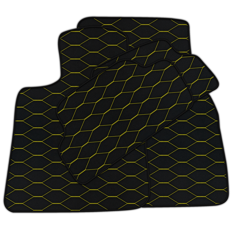 Customizable Leather Floor Mats with Viper Hex Pattern for Mini Cooper / One R56 (2007-2014)