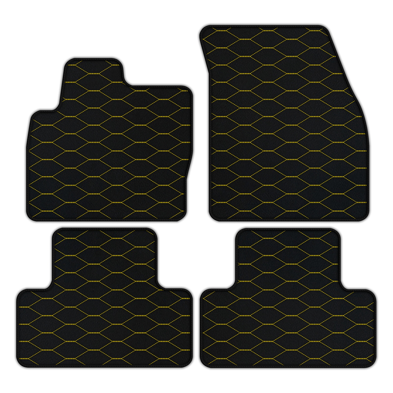 Customizable Leather Floor Mats with Viper Hex Pattern for Range Rover Evoque (2015-2019) 5-Doors