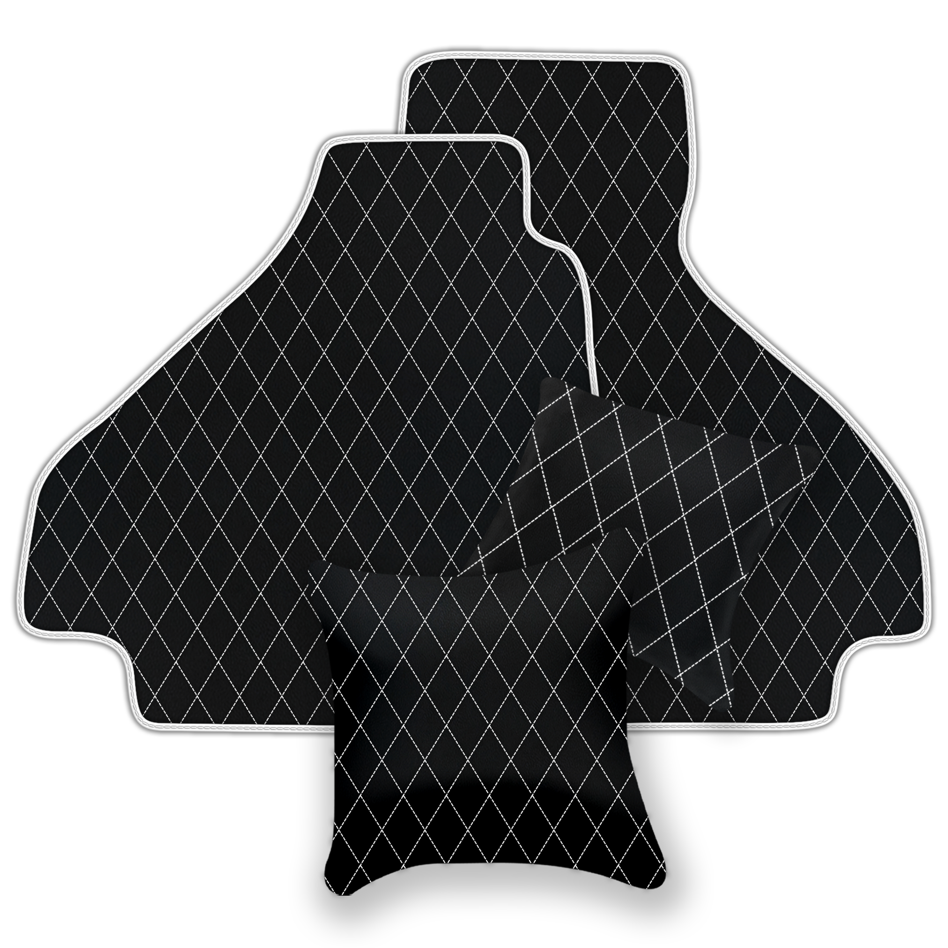 Premium Black Leather Floor Mats for Ferrari Mondial (1983-1993)