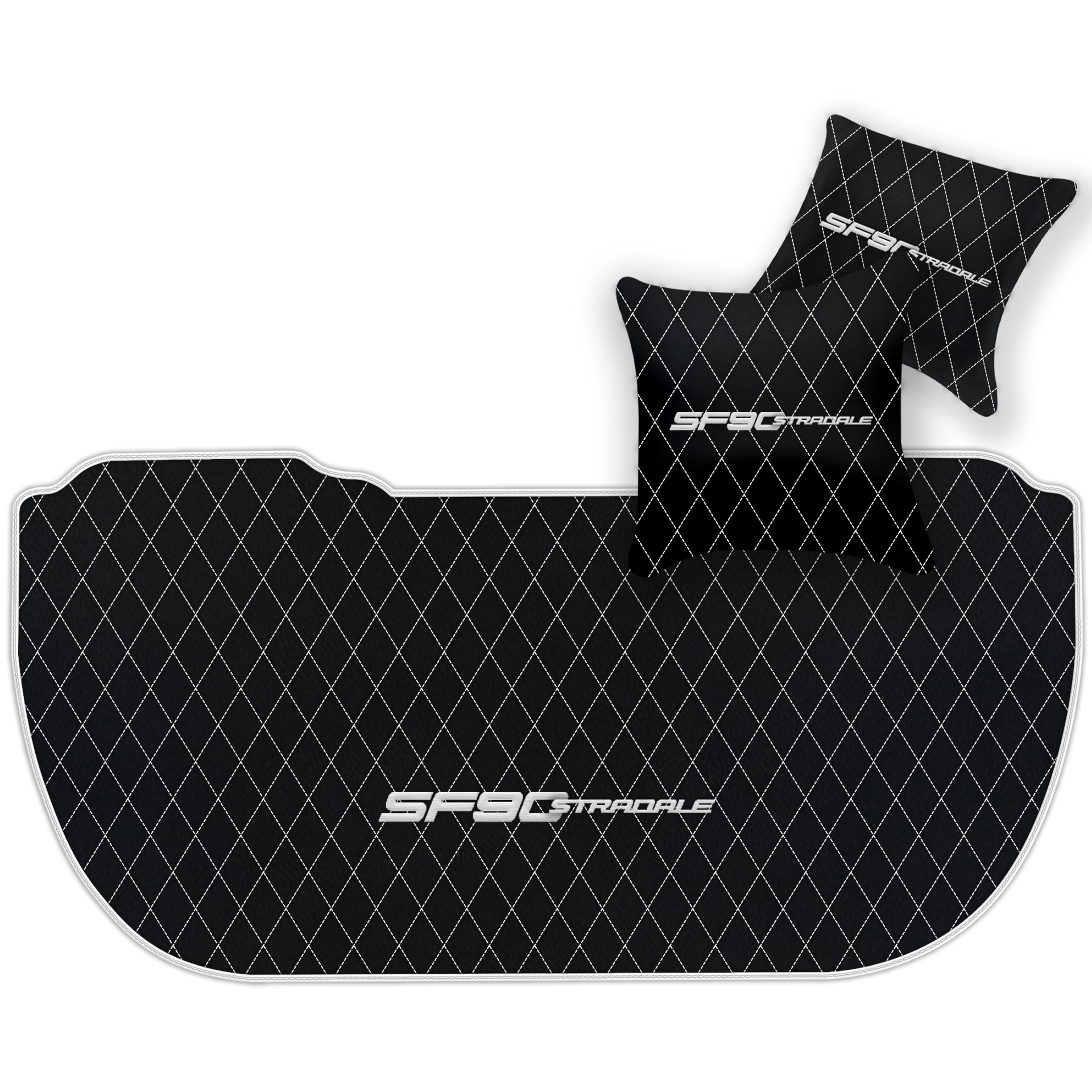Premium Black Leather Floor Mats for Ferrari 360 (1999-2005)