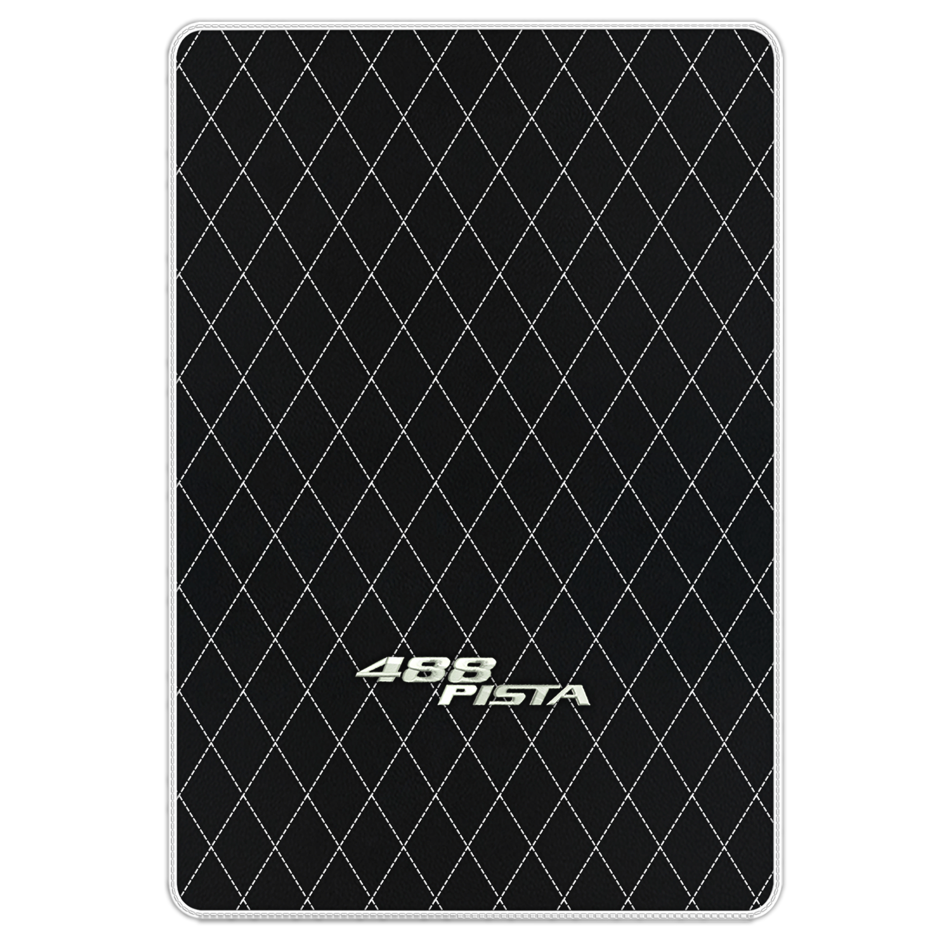 Luxury Black Leather Floor Mats for Ferrari 488 GTB (2016-2022)